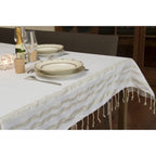 Hamptons - Nappe - Blanc/Argent