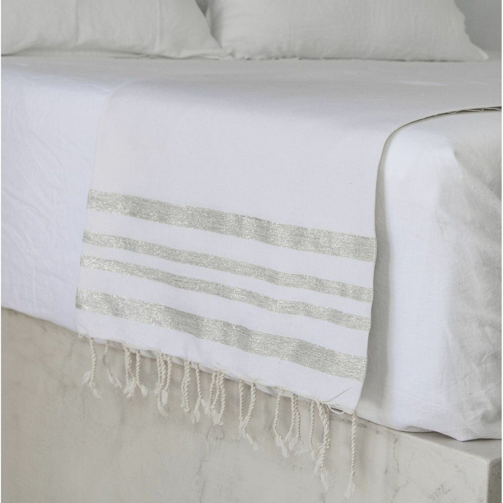 Hamptons - Nappe - Blanc/Argent