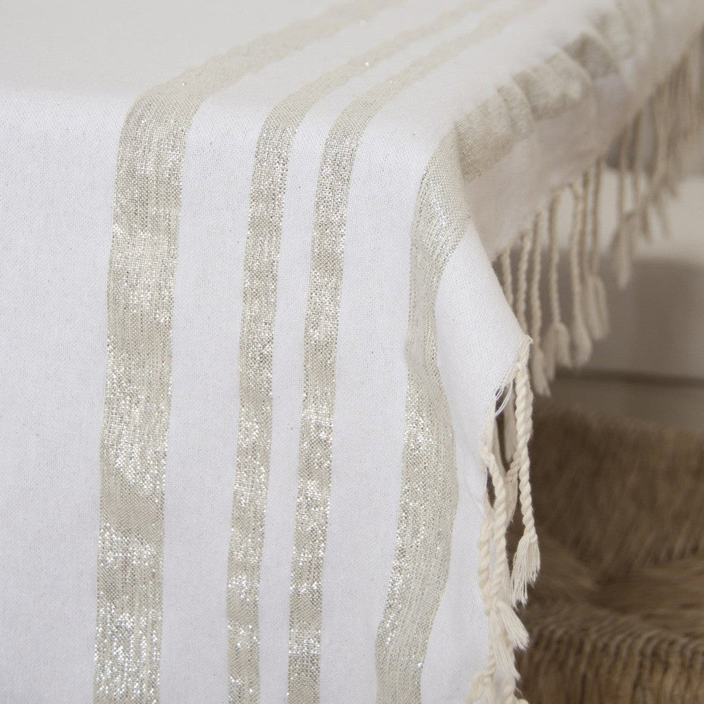 Hamptons - Nappe - Blanc/Argent