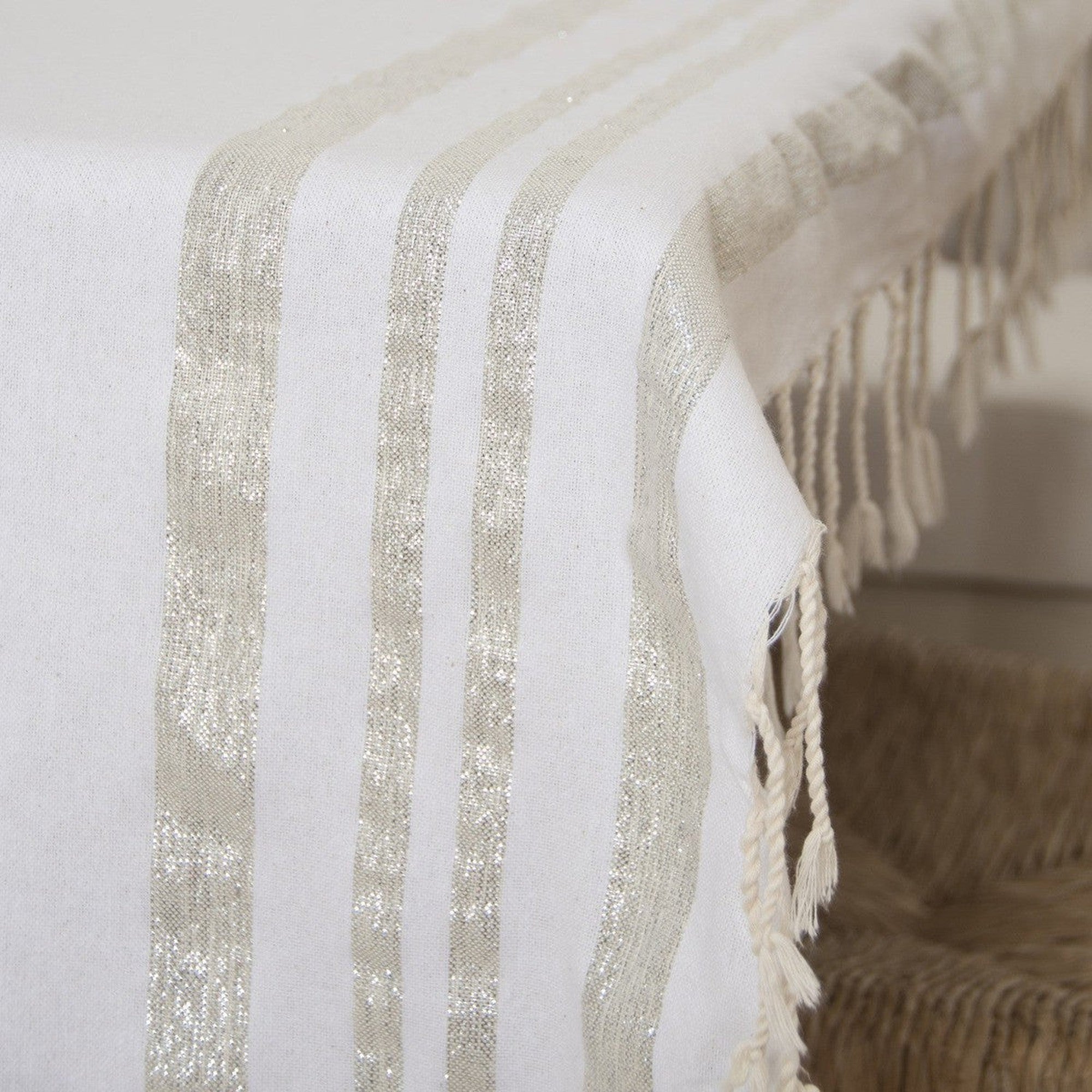 Hamptons - Nappe - Blanc/Argent