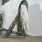 Hamptons - Fouta Xxl - Blanc/Or