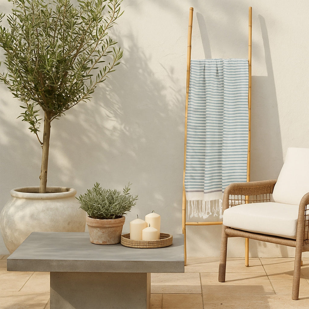 Biarritz - Fouta - Vert D'Eau/Taupe