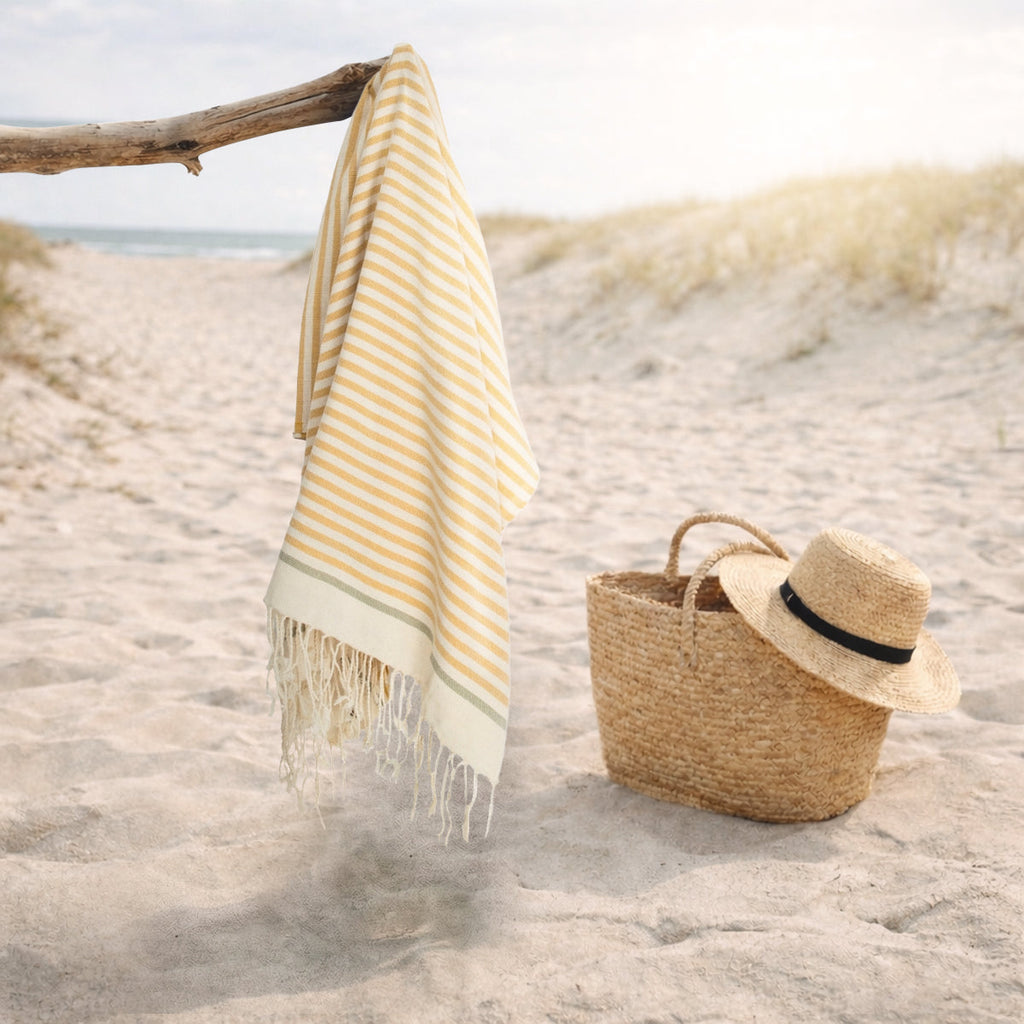 Biarritz - Fouta - Jaune Moutarde/Tilleul