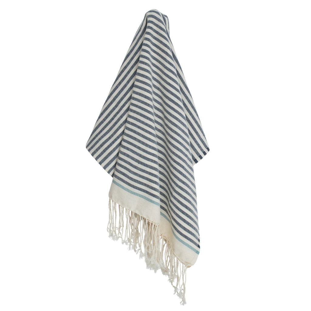 Biarritz - Fouta - Denim/Vert D'Eau