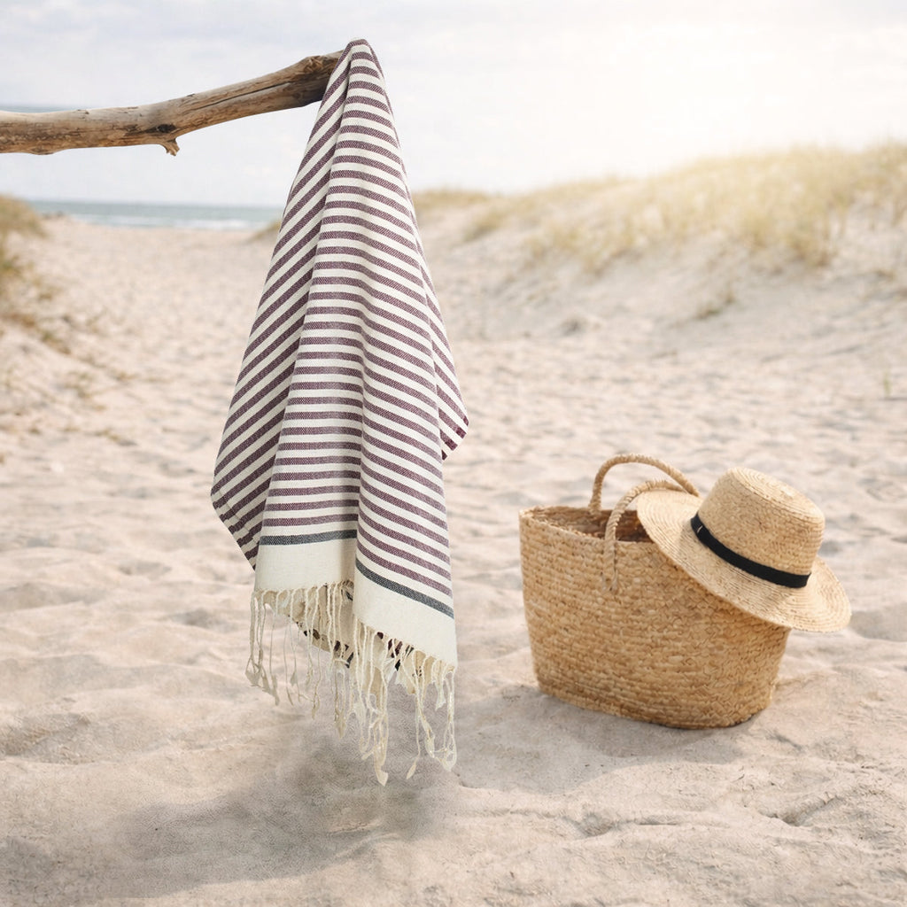 Biarritz - Fouta - Prune/Noir