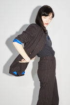 Le Blazer Ema Chocolat Lines Goldyblue