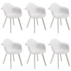 Malo - Lot De 6 Fauteuils Jardin - Blanc