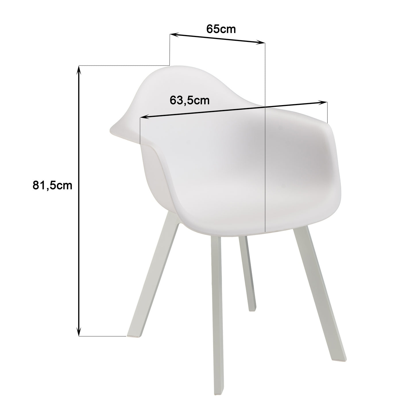 Malo - Lot De 6 Fauteuils Jardin - Blanc