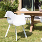 Malo - Lot De 6 Fauteuils Jardin - Blanc