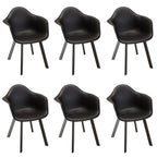 Malo - Lot De 6 Fauteuils Jardin - Noir
