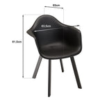 Malo - Lot De 6 Fauteuils Jardin - Noir