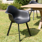 Malo - Lot De 6 Fauteuils Jardin - Noir