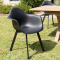 Malo - Lot De 6 Fauteuils Jardin - Noir