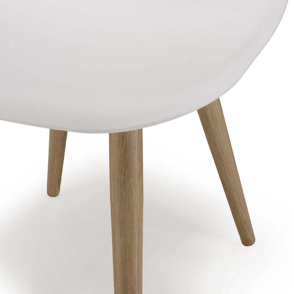 Malo - Lot De 2 Chaises Jardin - Bois Clair/Blanc