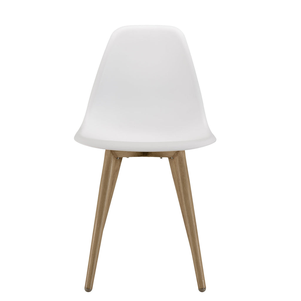 Malo - Lot De 2 Chaises Jardin - Bois Clair/Blanc