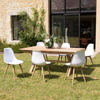 Malo - Lot De 2 Chaises Jardin - Bois Clair/Blanc