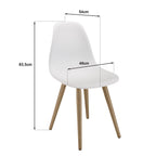 Malo - Lot De 2 Chaises Jardin - Bois Clair/Blanc
