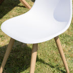 Malo - Lot De 2 Chaises Jardin - Bois Clair/Blanc