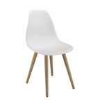 Malo - Lot De 2 Chaises Jardin - Bois Clair/Blanc