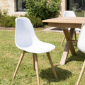 Malo - Lot De 2 Chaises Jardin - Bois Clair/Blanc