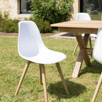 Malo - Lot De 2 Chaises Jardin - Bois Clair/Blanc