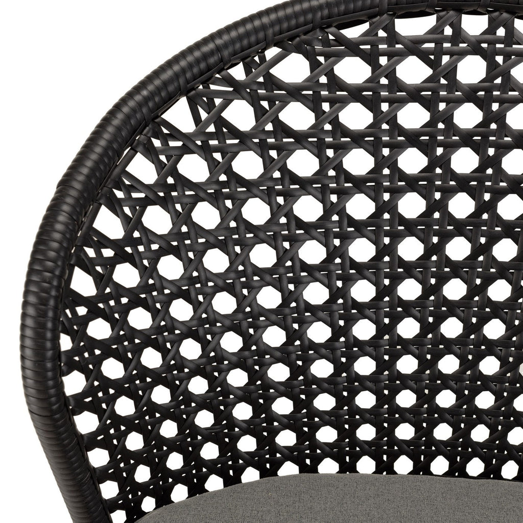 Malo - Lot De 2 Chaises Jardin - Noir/Gris