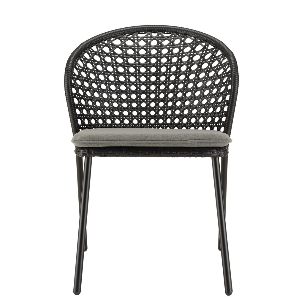 Malo - Lot De 2 Chaises Jardin - Noir/Gris