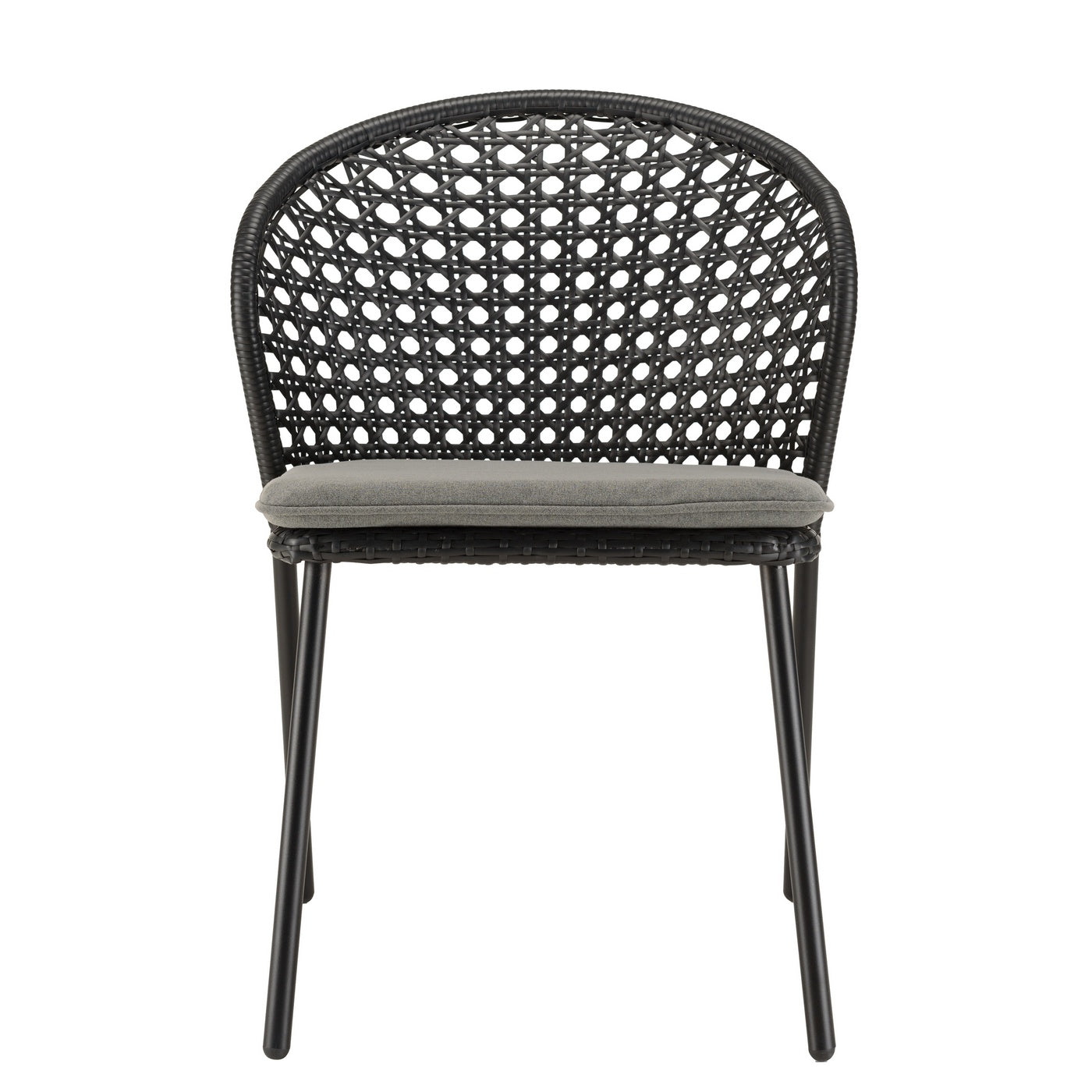 Malo - Lot De 2 Chaises Jardin - Noir/Gris