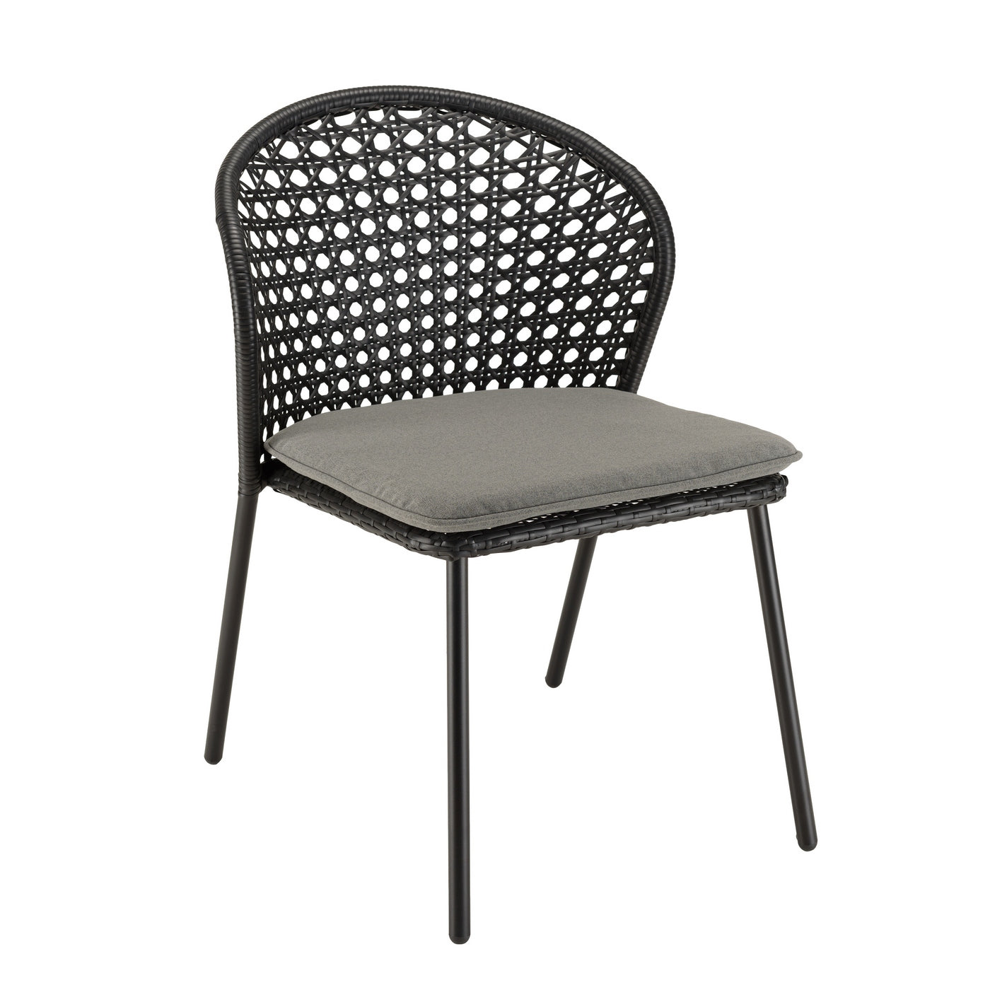 Malo - Lot De 2 Chaises Jardin - Noir/Gris