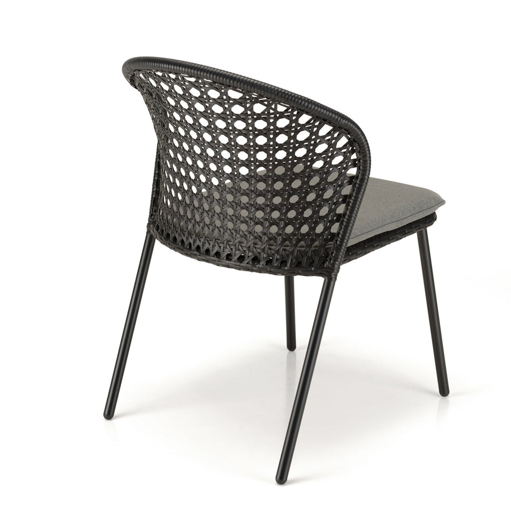 Malo - Lot De 2 Chaises Jardin - Noir/Gris