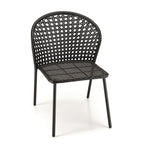Malo - Lot De 2 Chaises Jardin - Noir/Gris