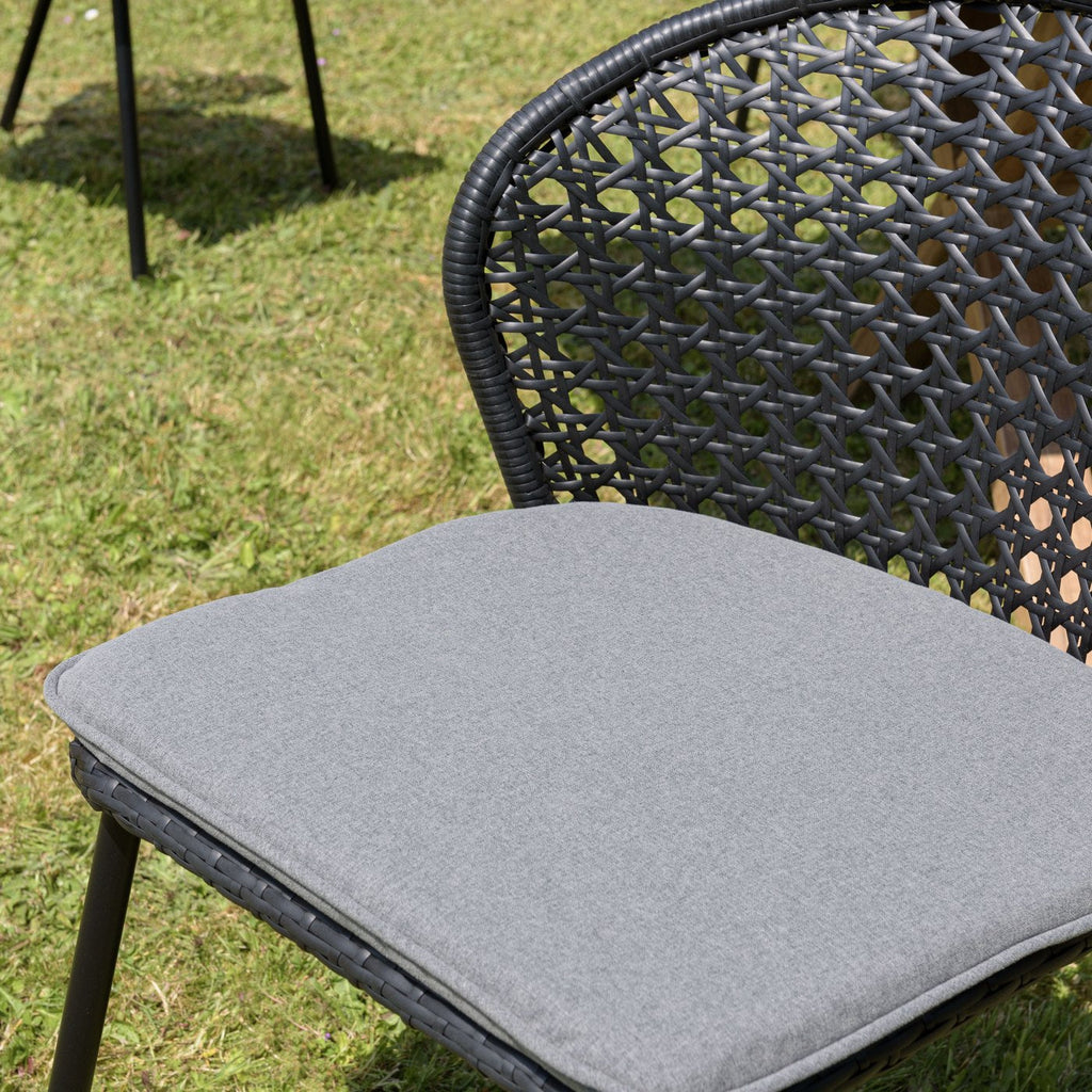 Malo - Lot De 2 Chaises Jardin - Noir/Gris