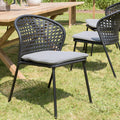 Malo - Lot De 2 Chaises Jardin - Noir/Gris