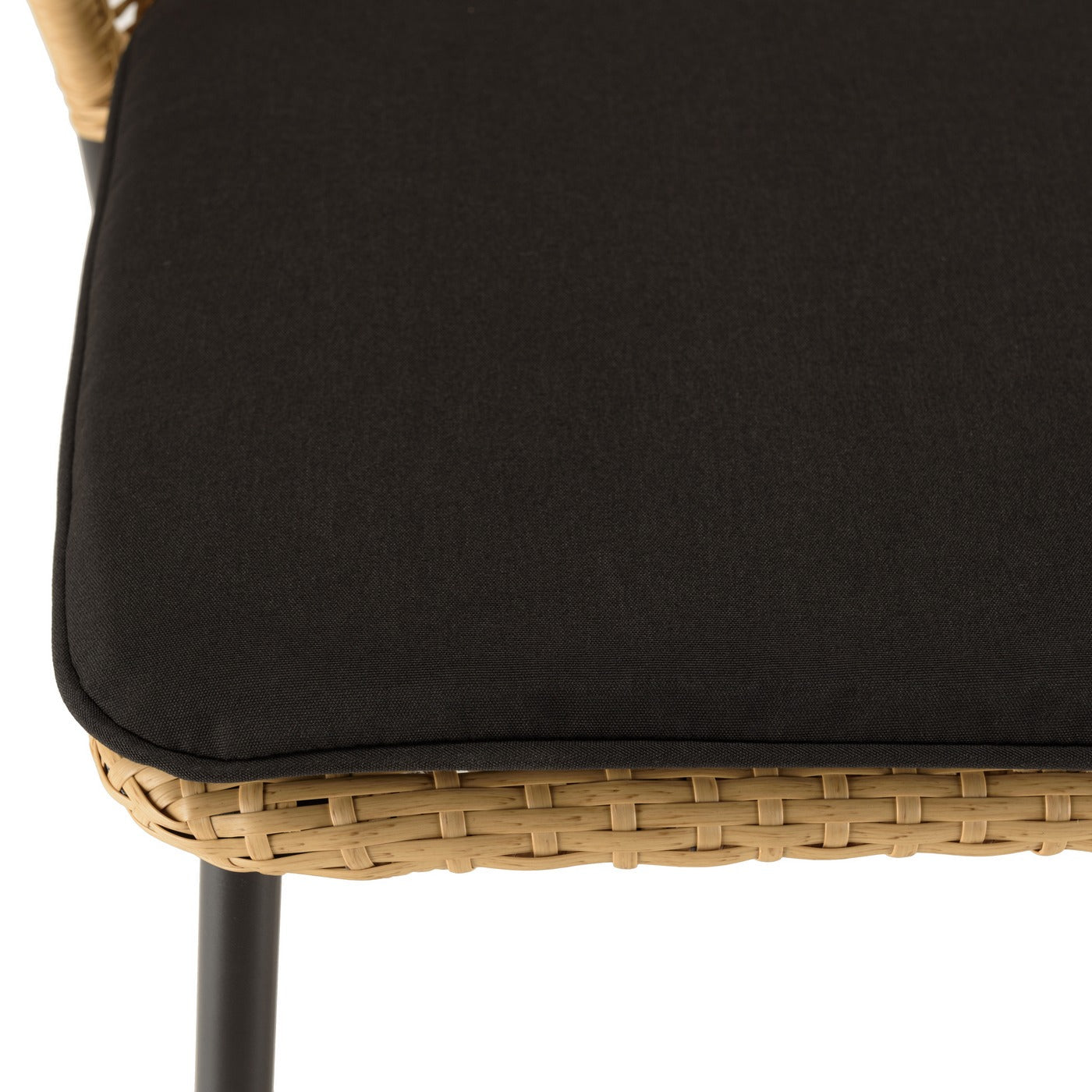Malo - Lot De 2 Chaises Jardin - Bois Clair/Noir