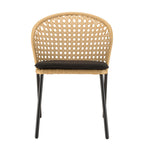 Malo - Lot De 2 Chaises Jardin - Bois Clair/Noir