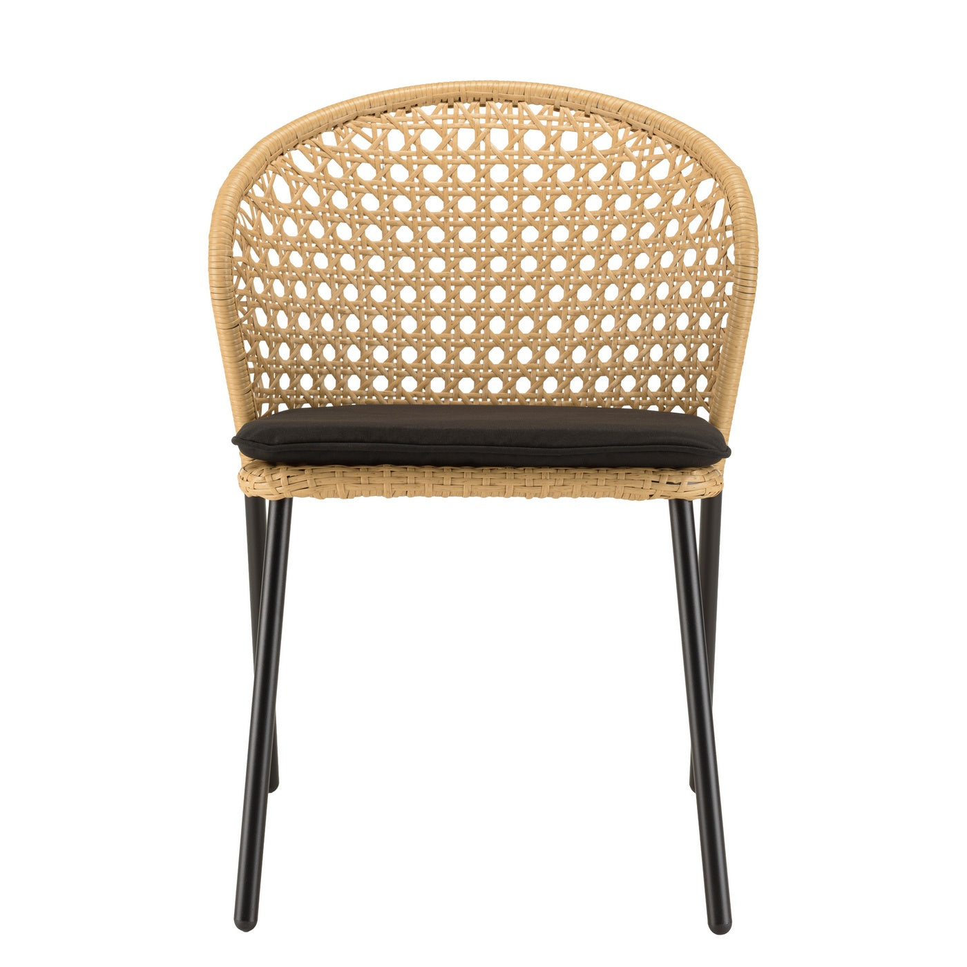 Malo - Lot De 2 Chaises Jardin - Bois Clair/Noir