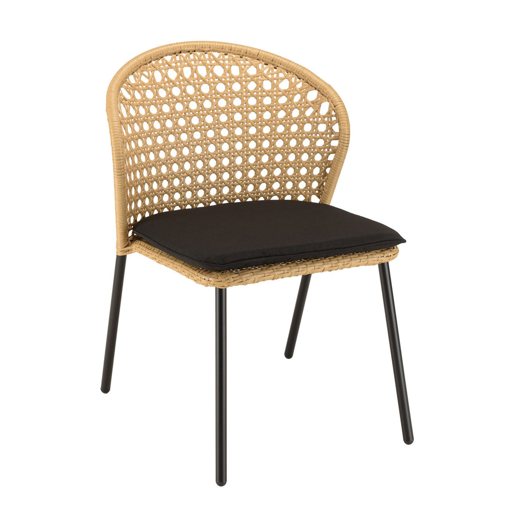 Malo - Lot De 2 Chaises Jardin - Bois Clair/Noir