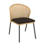 Malo - Lot De 2 Chaises Jardin - Bois Clair/Noir
