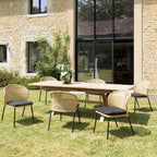 Malo - Lot De 2 Chaises Jardin - Bois Clair/Noir