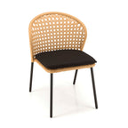 Malo - Lot De 2 Chaises Jardin - Bois Clair/Noir