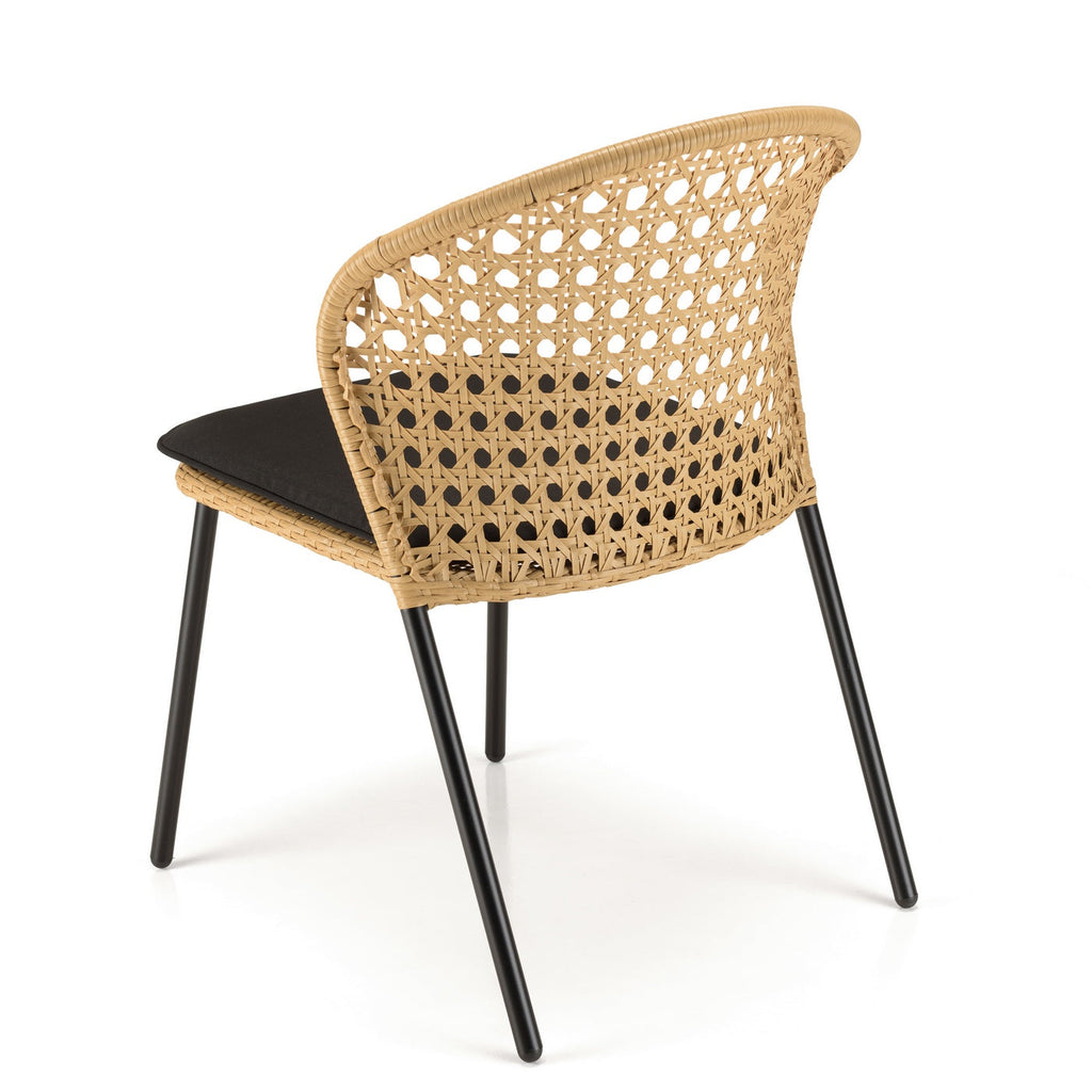 Malo - Lot De 2 Chaises Jardin - Bois Clair/Noir