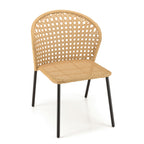 Malo - Lot De 2 Chaises Jardin - Bois Clair/Noir