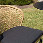 Malo - Lot De 2 Chaises Jardin - Bois Clair/Noir