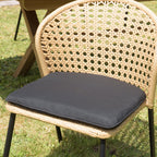 Malo - Lot De 2 Chaises Jardin - Bois Clair/Noir