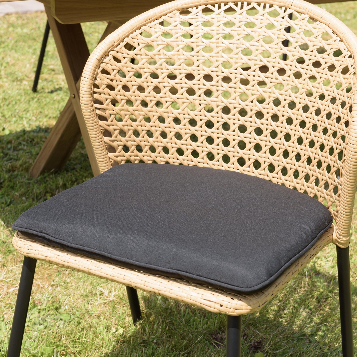 Malo - Lot De 2 Chaises Jardin - Bois Clair/Noir