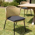 Malo - Lot De 2 Chaises Jardin - Bois Clair/Noir