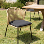 Malo - Lot De 2 Chaises Jardin - Bois Clair/Noir