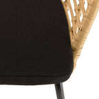 Malo - Lot De 2 Fauteuils Jardin - Bois Clair/Noir