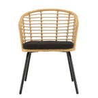 Malo - Lot De 2 Fauteuils Jardin - Bois Clair/Noir