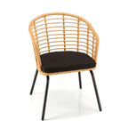 Malo - Lot De 2 Fauteuils Jardin - Bois Clair/Noir